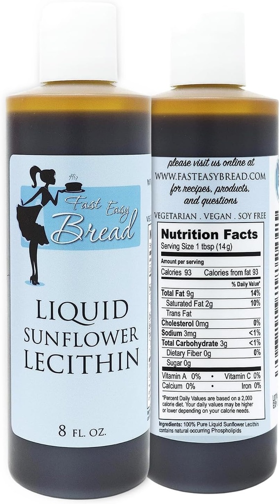 Fast Easy Bread Pure Sunflower Lecithin Liquid Food Grade för bakning och matlagning