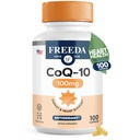 FREEDA CoQ10 100mg - Kosher Coenzyme Q10 Ravintolisä sydän- ja verisuonitautien hoitoon, verenpaineen tukemiseen, suun gum terveys ja terve ikääntyminen - Pure CoQ10 kapselit, 100