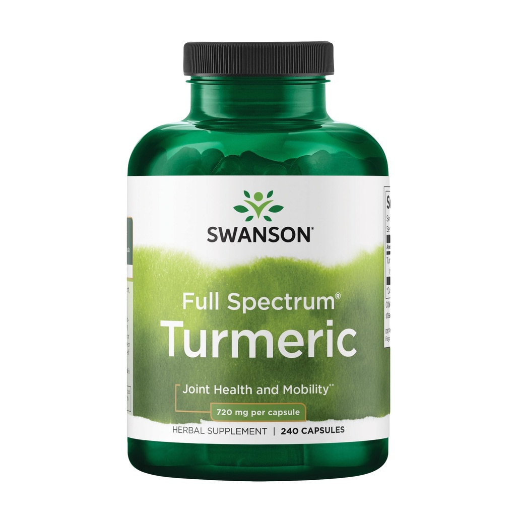 Swanson Turmeric antioksidantti, yhteinen terveys, sydän- ja verisuonitauti, maksa Detox, mieliala ja muisti tuki täydentää Curcuma Longa (Rhizome) 720 mg, 240 kapselia, 120 tarjoilua, 1,44 grams per palvelin