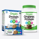 Orgain Organic Vegan Protein Powder och Protein Bars Bundle (2.03lb + 12 greve)