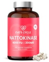 Eve's Cycle Nattokinaasi Supplement 4000 FU - 270 Vegan Natto kapselit - Premium Japanese Enzyme, Natural Blood Ohinner, Organic, No Stearates, non-GMO, Made in USA