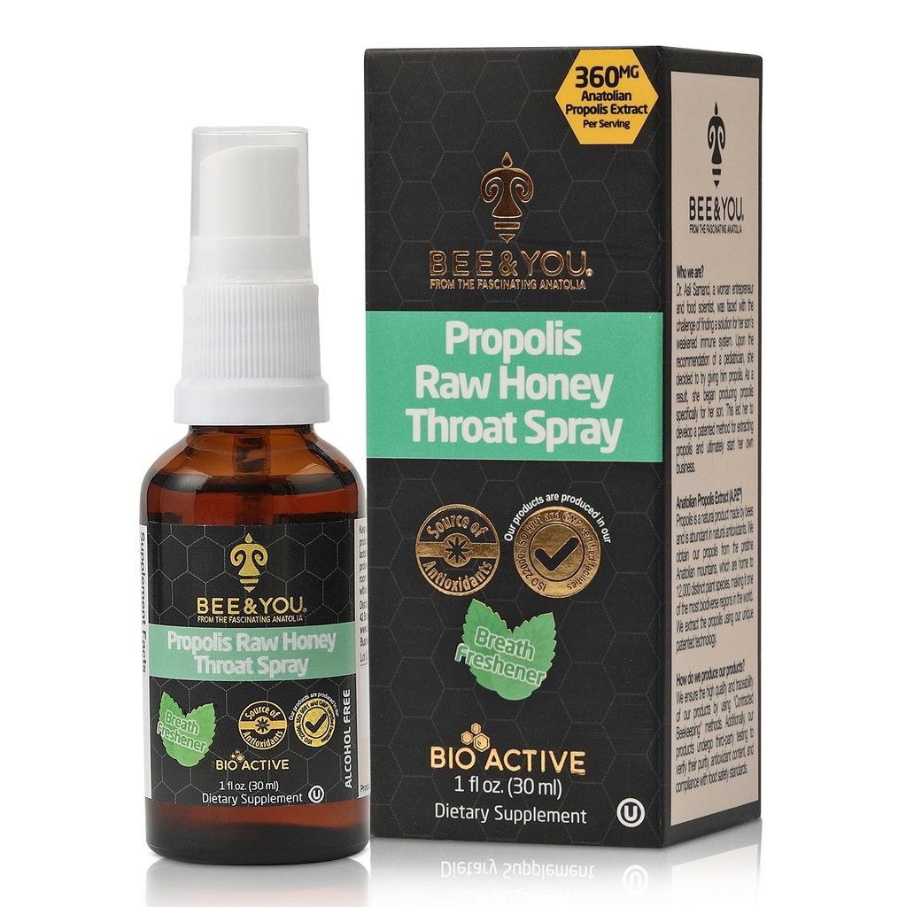 BEE ja Sinä, 100% Pure Propolis Extract, Immuunituki, Sorres Kurkut Relief, Antioksidantit, Natural, Keto, Paleo, Gluteeniton 