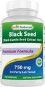 Bästa Naturals Black Seed (Black Cumin Seed Extract 10:1) 750 mg Per servering- 120 kapslar