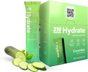 310 Ravitsemussokeria ilmaiseksi Elektrolyyttejä Powder - Instant Hydration Packets Daily Fluid Balance - Kofeiiniton nesteytys Drink Mix W/ Vitamiinit, Low Calorie & Keto Friendly - Kurkku 30 Singles