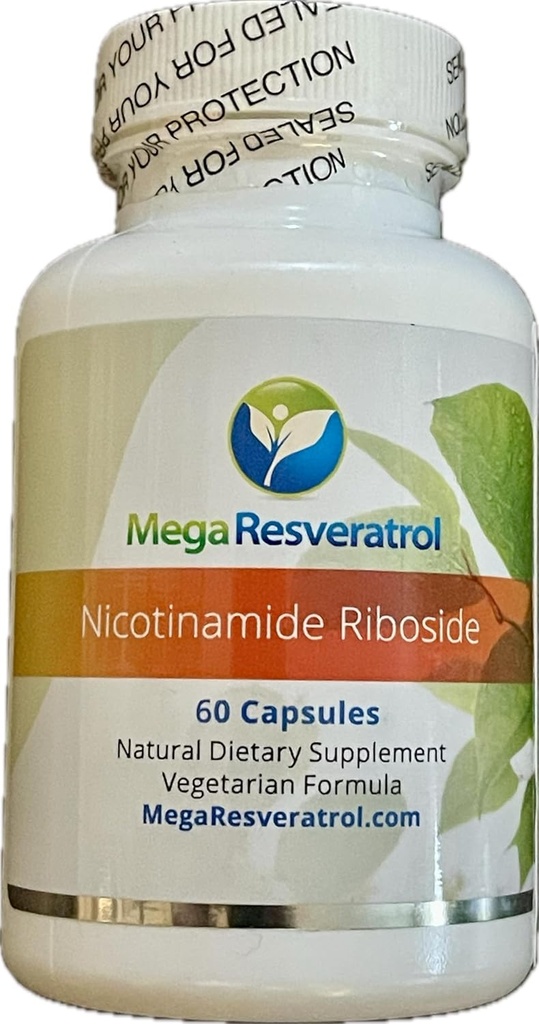 Mega Resveratrol Nicotinamide Riboside (NR). 99% Standardiserad Micronized Crystallized NR, 60 Veggie Caps, 250mg per kapsel. Purity certifierad. Inga giftiga ”inaktiva” ingredienser. Keto, Vegan, icke-GMO.