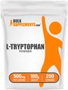 BulkSupplements.com L-Tryptophan Powder - Tryptophan Supplement, Amino Acid Supplement - Gluten Free, 500mg per Servering, 100g (3,5 oz) (Pack av 1)
