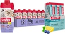 SlimFast Bundle: Väliaikainen Fating Electrolytes, Energy Powder Drink Mix, kofeiini luonnollisista lähteistä- Berry Lemonade (12 Count) + suuri proteiini ateriankorvike Shake, Caramel Macchiato, 12 pakkaus