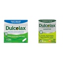 Dulcolax Fast Relief Medicated Laxative Suppositories Fast Relief, Rectal Use Only, Bisacodyl, 10 mg & Overnight Relief Laxative för Gentle Constipation Relief, Bisacodyl 5 mg Tablets, 50 Count