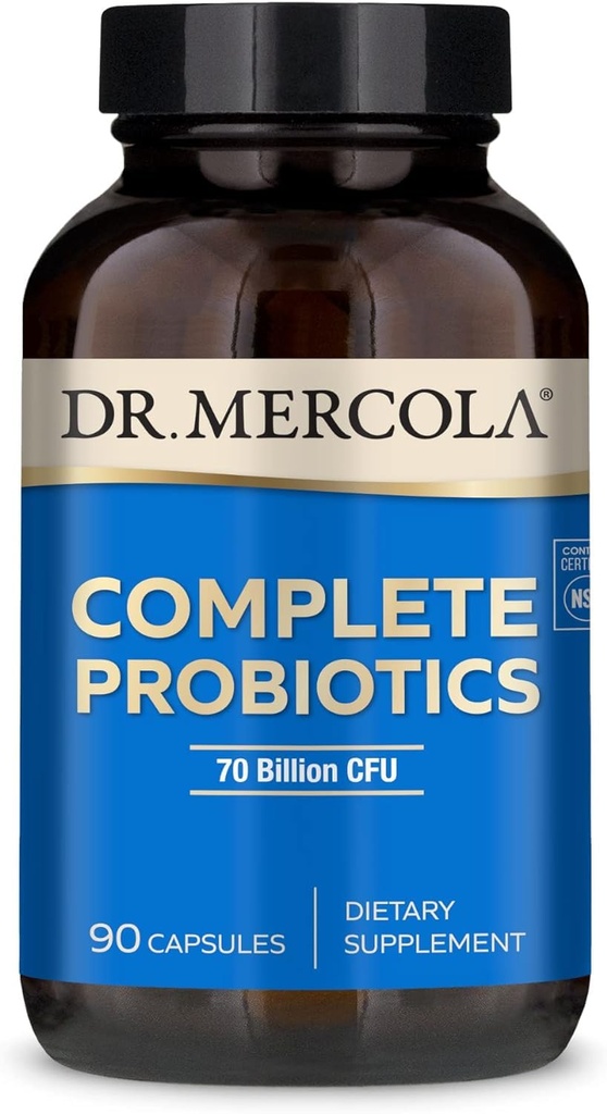 Dr Mercola Complete Probiotics - 90 Servings- Daily Probiotic Supplement - 70 miljarder CFU - Acid & Bile Resistant - Främjar Digestive Health och stöder immunsystemet