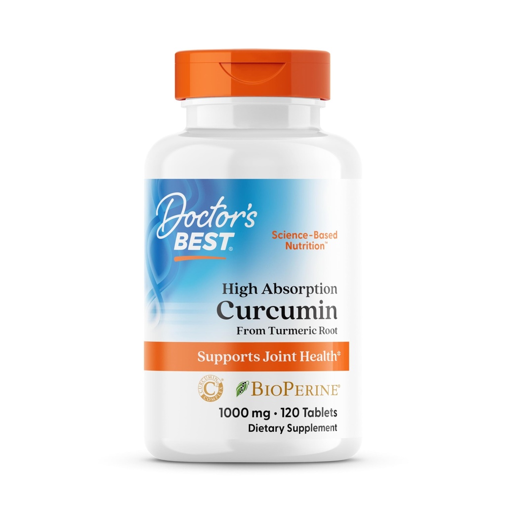 Lääkärin paras Curcumin alkaen kurkumallinen juuri C3 Complex & BioPerine, Hyödyntää niveliä auttamalla neutralisoimaan vapaa radikaalit, ei-GMO, Gluteeniton, soijaton, Joint Support, 1000 mg, 120 tablettia