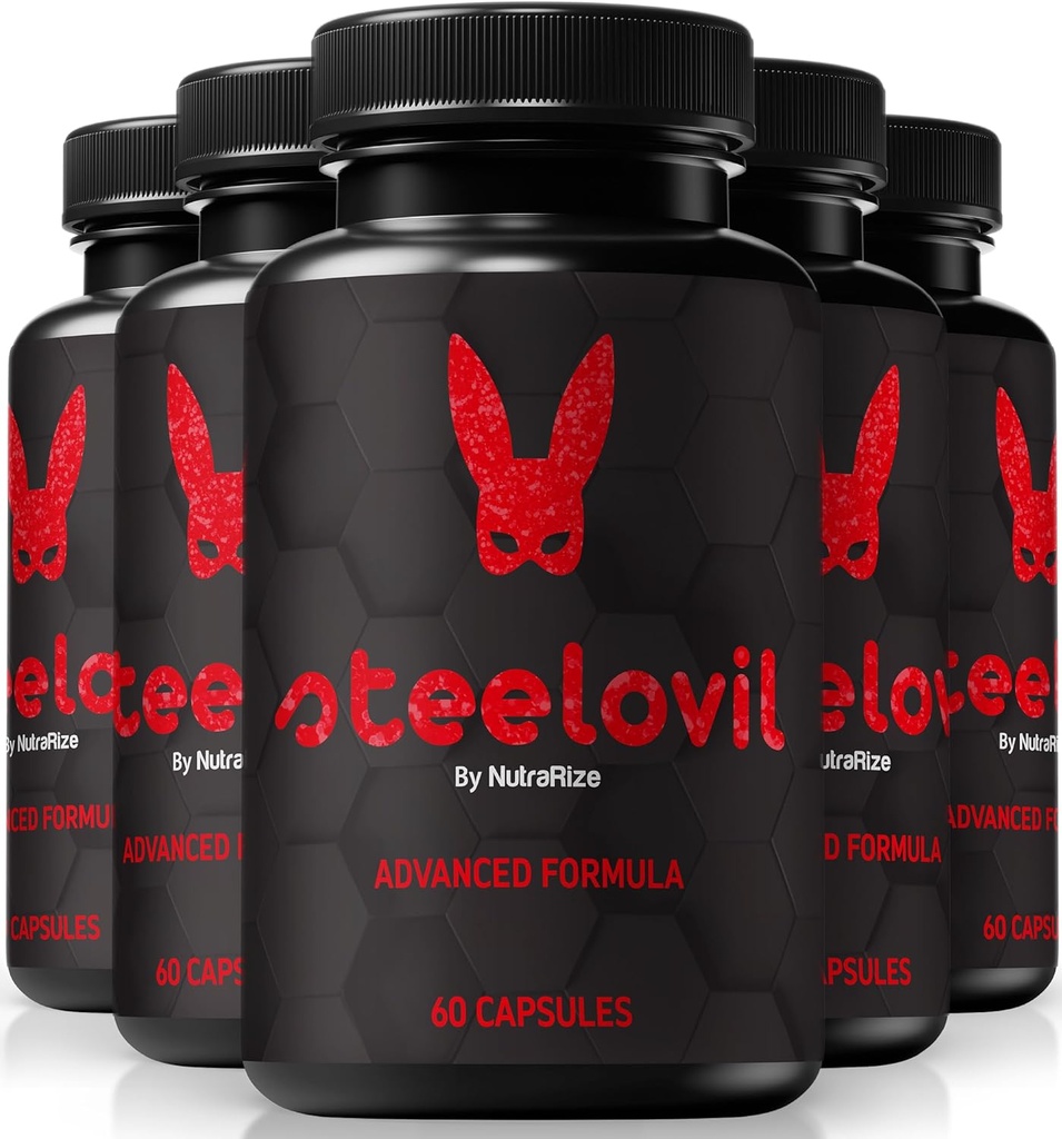 NutraRize (5 Pack) Steelovil Pills, Official Steelovil Capsules for Comprehensive Wellness, All Natural Capsules to Support Energy and Overall Health, Steel Ovil Supplement Reviews (300 kapselia)