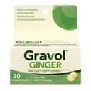Gravol Inkivääri tabletti vatsavaivat ja pahoinvointi, 20ct