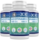 Genex Formula Nikotinamidi 500 mg (3-Pack) B3-vitamiinin flush vapaa Niasiini kapselit terveelle iholle - Niacinamidi täydentää pillereitä auttaa tuottaa Keratin & tukea ihon solujen terveys & energia (300 kapselia)