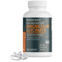 Bronson Magnesium Glycinate 200mg High Absorption Chelated Buffered Gentle på magen Non-GMO, 60 vegetariska kapslar