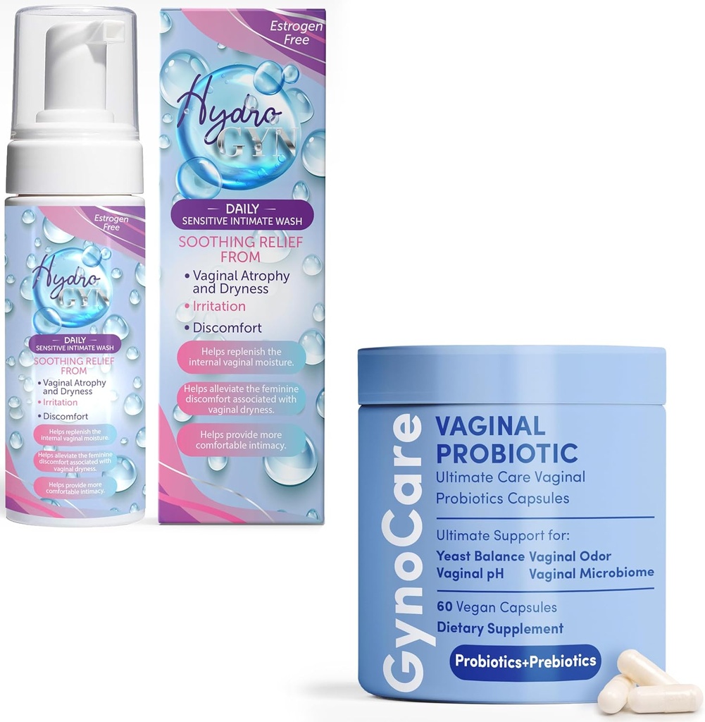 Terramed Just Think Comfort Feminine Wellness Bundle: Vaginal Probiotic Kapselit + hajuton Feminine Wash ...