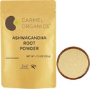 CARMEL ORGAANISETCS Ashwagandha juurijauhe 7,5 Ounce, muu kuin GMO & Gluteeniton, luonnollinen, Withania Somnifera, ei lisättyjä säilöntäaineita, suoraan peräisin Intian maanviljelijöiltä