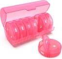 Weekly Pill Organizer 7 Day 2 Times a Day, Sukuos Large Travel Pill Box för piller / vitamin / fiskolja / tillägg, Daily Medicine Organizer Box, BPA Free Pill Case, lätt att rengöra