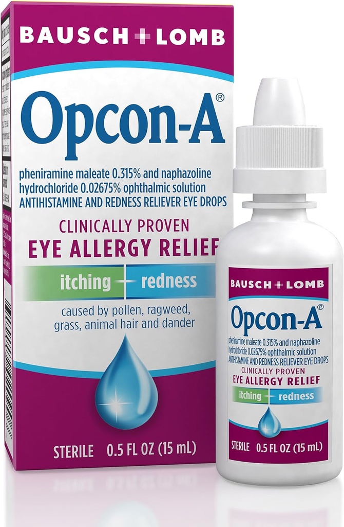 Bausch & Lombin allergiasilmätipat kutinaa ja punoitusta varten, 15 ml