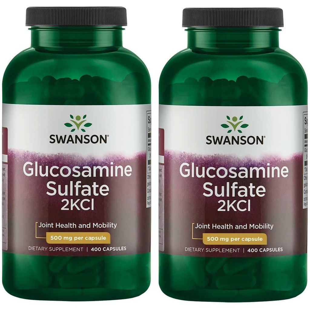 Swanson Glukosamiini Sulfaaatti 2Kcl 500 mg 400 Caps (2 pakkaus)