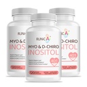 Myo-Inositol & D-Chiro Inositol täydennysosa naisille - Ihanteellinen 40:1 suhde -Tuki naisten Hormoni Balance & Hedelmällisyys & Munasarja terveys - Vegaani jauhe kapselit - 90 päivän toimitus