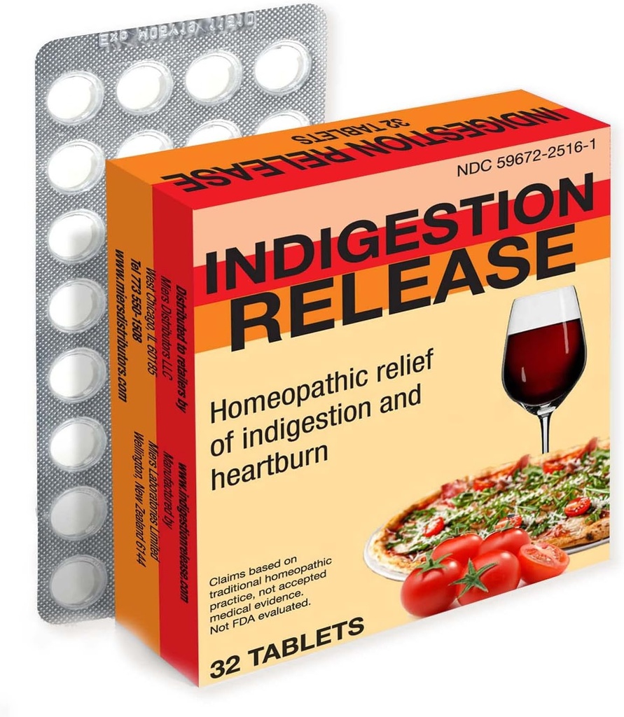 Miers Lab ruuansulatusta lievittävät kapselit, homeopaattiset tabletit närästyksen lievittämiseen, turvallinen ja tehokas, nopea, 32 tablettia