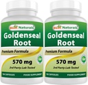 Best Naturals Goldenseal juuri 570 mg (ei-GMO) 100 kapselia (100.