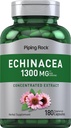 Piping Rock Echinacea Extract kapselit 1300mg ... 180 Count... Kasvissyöjä, gluteeniton, ei-GMO