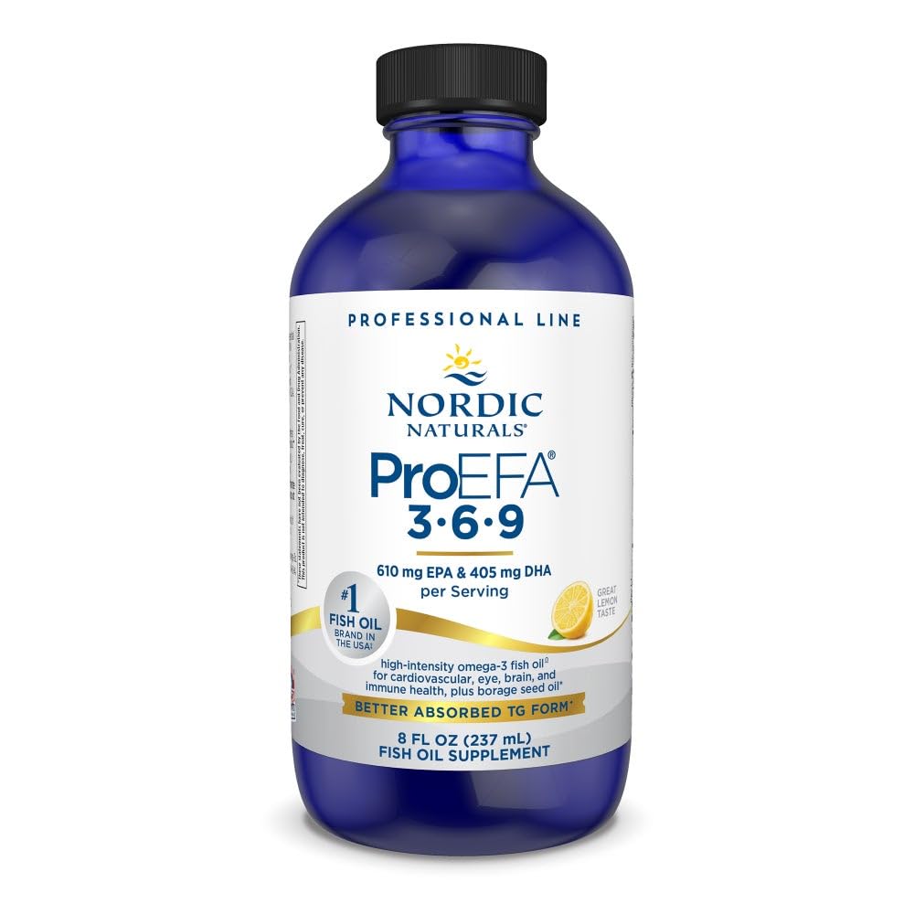 Nordic Naturals ProEFA 3-6-9, Lemon Flavor - 8 oz - 1270 mg Omega-3 - EPA & DHA med tillsatt GLA - Hälsosam hud, kognition och positivt humör - Icke-GMO - 48 portioner