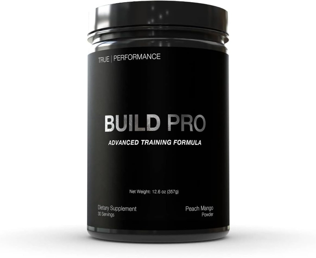 Build Pro lihas Building ja Recovery, Persikka Mango, patentti vireillä GAA + Creatiini Monohydraatti, vahvuus, suorituskyky, lihasten kasvu - Betaine, Beta Alanine, Sinkki, Boron Citrate - 30 Servings