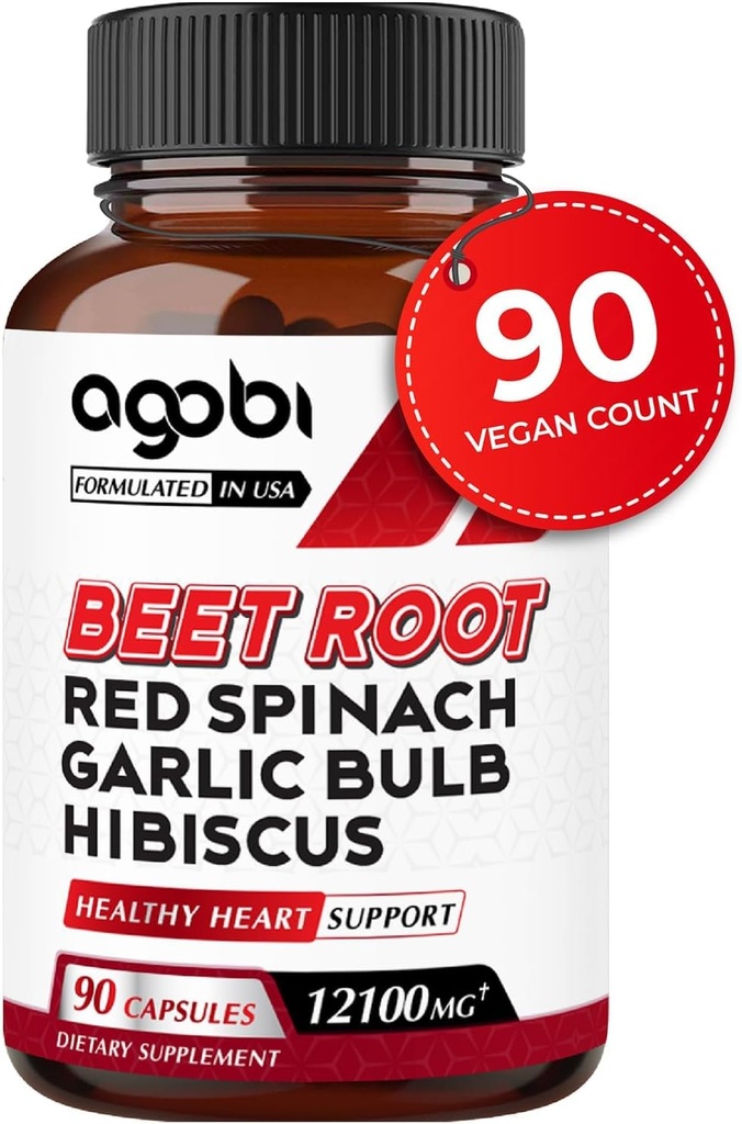 5in1 juurikapseleita - lisättynä punaisen pinaatin, orgaanisen valkosipulin sipulin, Hibiscus & Black Pepper - Tuki energiatuotantoon, immuunijärjestelmään ja ruoansulatuselimistöön - 90 Vegaanikapselia