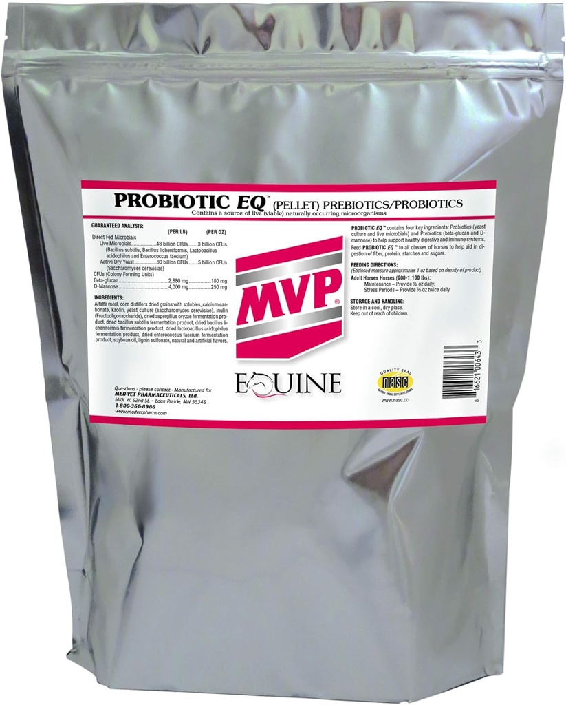 MVP Probiotic EQ (10lb) för Hälsosam Digestive Tract och immunfunktion hos hästar