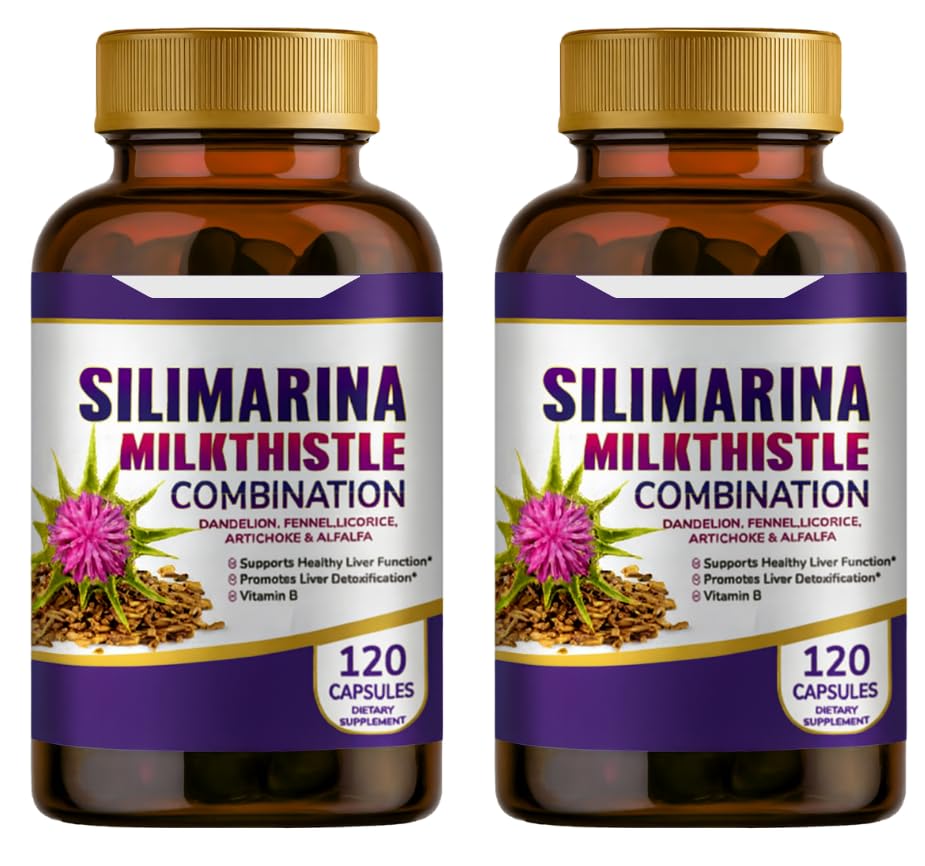 Silimarina Milk Thistle -yhdistelmä, 2 pakkausta, 240 kapselia.