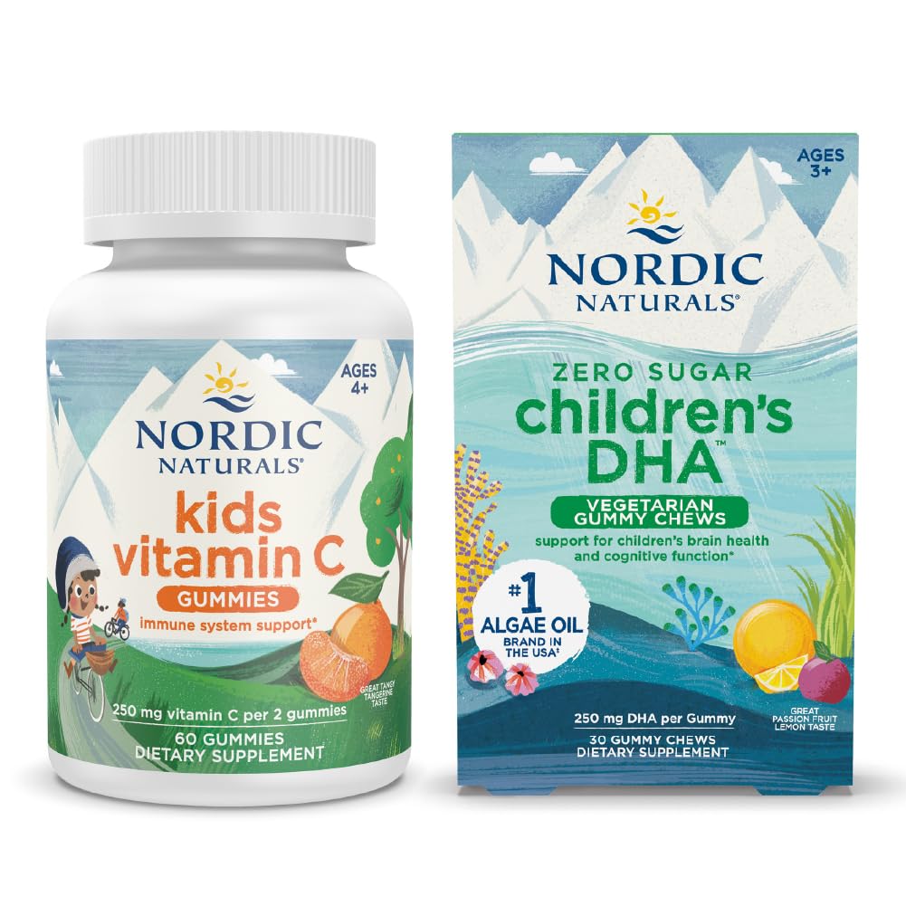 Nordic Naturals Starter Pack - Barnens DHA Veg Gummy Chews och Kids Vitamin C Gummies