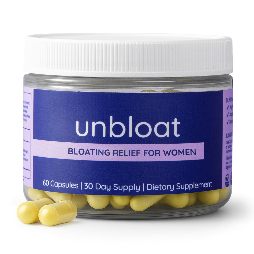 Anti-Bloat Pills för kvinnor - Bloating Relief för kvinnor och Digestive Support Supplement - Förbättrar Gut Health - Ingen Bloat Formel med Prebiotika & Probiotika - Debloating Supplements - 60 Count