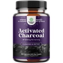 Natures Craft Aktiivinen Charcoal pillereitä Detox & Cleanse - Puhdistaa Coconut Capsules 1200 mg per Serving for Bloating Relief - Aktiivinen Detox täydentää Body & Gut Health -180