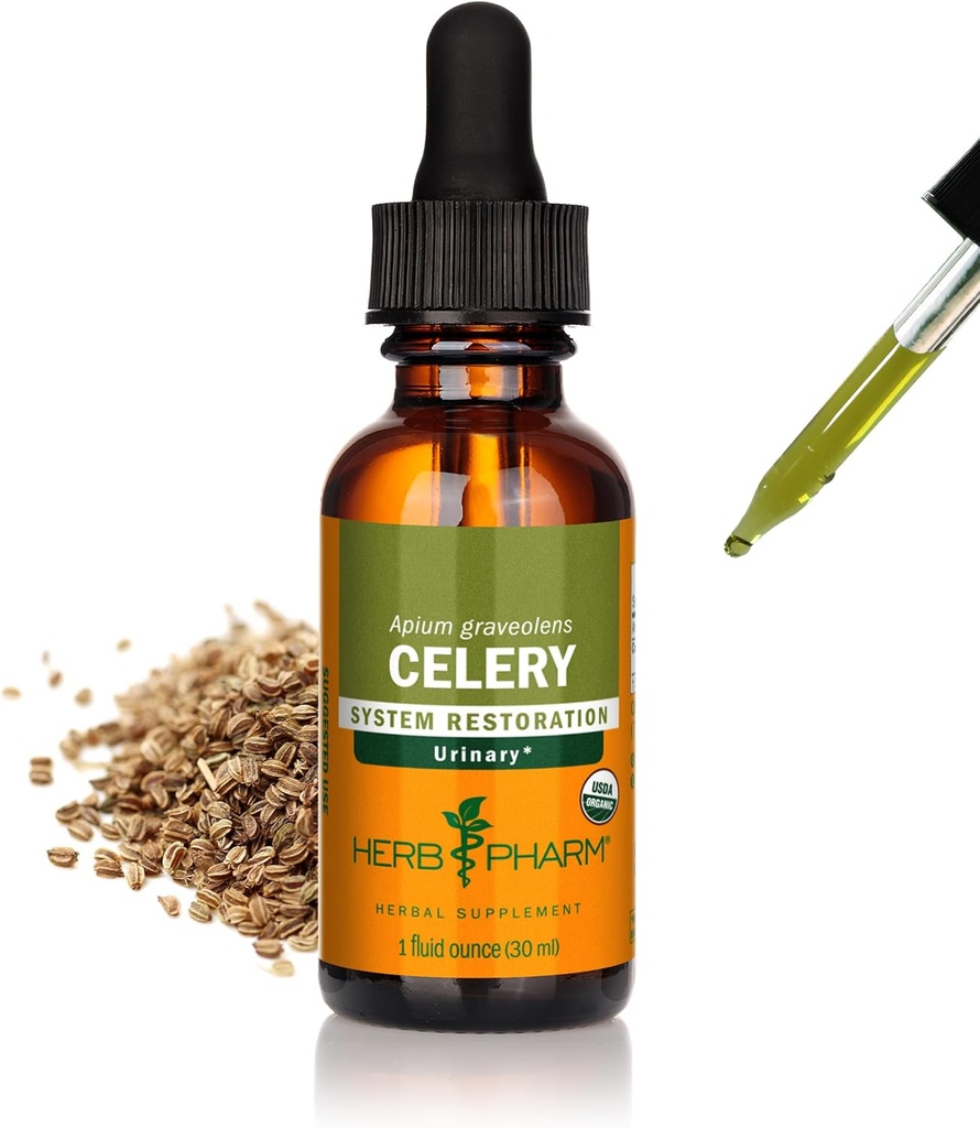 Herb Pharm Certified Organic Selleri Seed Liquid Extract for virtsajärjestelmän tukea - 1 Ounce (0907000000356)