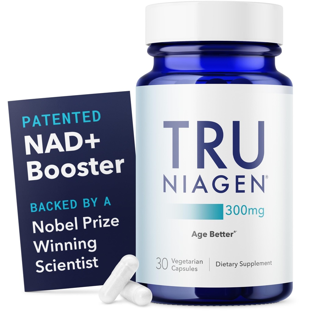 TRU NIAGEN Patentoitu NAD+ täydennysosa anti ikääntyminen ja solujen regeneraatio, 300 mg Niagen, 30 Servings ... Tukee solujen energia, aivot, lihakset Nikotinamidi Ribosidi (NR) Ota 1 Päivittäinen 1 pullo