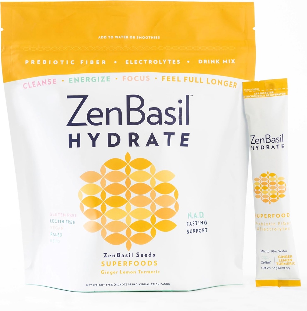 Zen Basil Hydrate - Inkivääri sitruuna Turmeric 