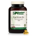 Standard Process Cod Liver Oil - Aids Terve iho & silmät Omega-3 rasvahapot & vitamiinit A ja D - Bone & Hampaiden terveys tuki - Gluteeniton, ei-meijeri & Non-Soy - 180 Softgels (60 tarjoilua)