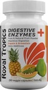 Royal Tropics Digestive Enzyme Supplements - Vegetarisk Formel med Green Papaya Tillsatte Bromelain Acid Reducer för Perfect Gut Health Veggie 90 Capsules 500 mg