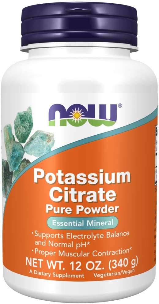 Now Foods Kaliumsitraattijauhe 12 Ounce, 12,0 Ounce