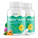 15-in-1 Detox Binder, Aktivoitu hiilihiili, Zeoliitti & Bentonite Clay, Klorella, 1500 MG Detox Supplement Absorbentin enimmäispitoisuus, maksa Gut Detox Cleanse, 180 vegan-kapselia