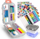 3 Pcs DIY Travel Pill Organizer med etiketter Pocket Pharmacy, 3 Pill Box & 420 Medicine Labels, Portable Travel Essentials Mini Pill Container 7 Day Pill Case Storage Vitamin Fish Oil (Set A)