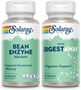 SOLARAY Bean Enzyme ja Super Digestaway - Dgestive Enzymes Bundle - Alpha Galactosidaasi, Papain, Inkivääri, Pepsin, Betaiini HCl, Aloe Vera ja More - Digestion ja ravitsevan imeytymisen tuki, 60/90ct