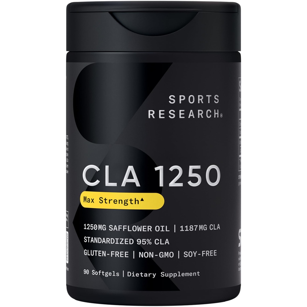 Sports Research CLA - 1250mg kanssa aktiivinen konjugattu Linoleic Acid miesten ja naisten ...