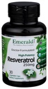 Emerald Labs Resveratrol - Kosttillskott med Resveratrol för cellulärt och kardiovaskulärt stöd - 30 grönsakskapslar