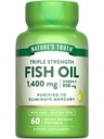 Naturens Sanning Triple Strength Fish Oil Softgels | 1400 mg | 60 greve | Active Omega 3 | Non-GMO & Gluten Free Supplement
