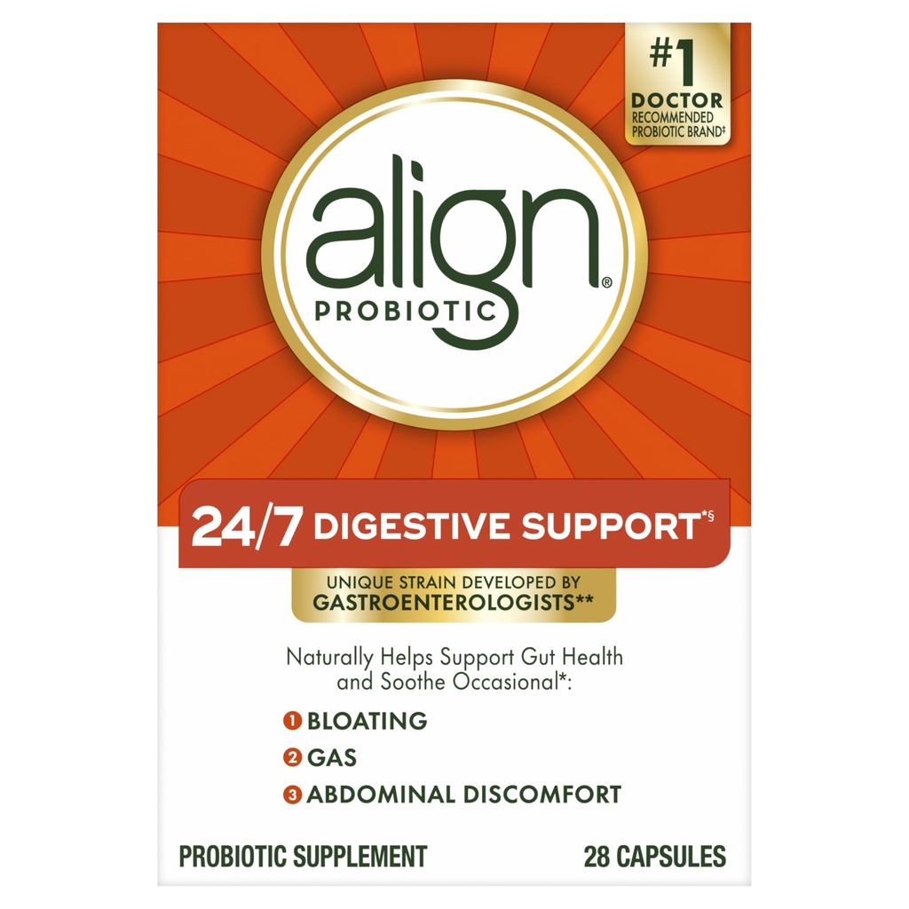 Align Probiootti, Probiootit naisille ja miehille, Päivittäinen Probiootti Supplement for Digestive Health*, #1 Suositeltava Probiootti lääkärit ja Gastroenterologit‡, 28 kapselia