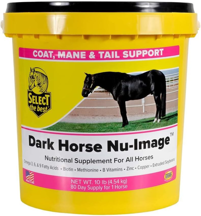 RICHDEL 784299621008 Tumma hevonen Nu-Image Hof & Coat Tuki hevosille, 10 lb