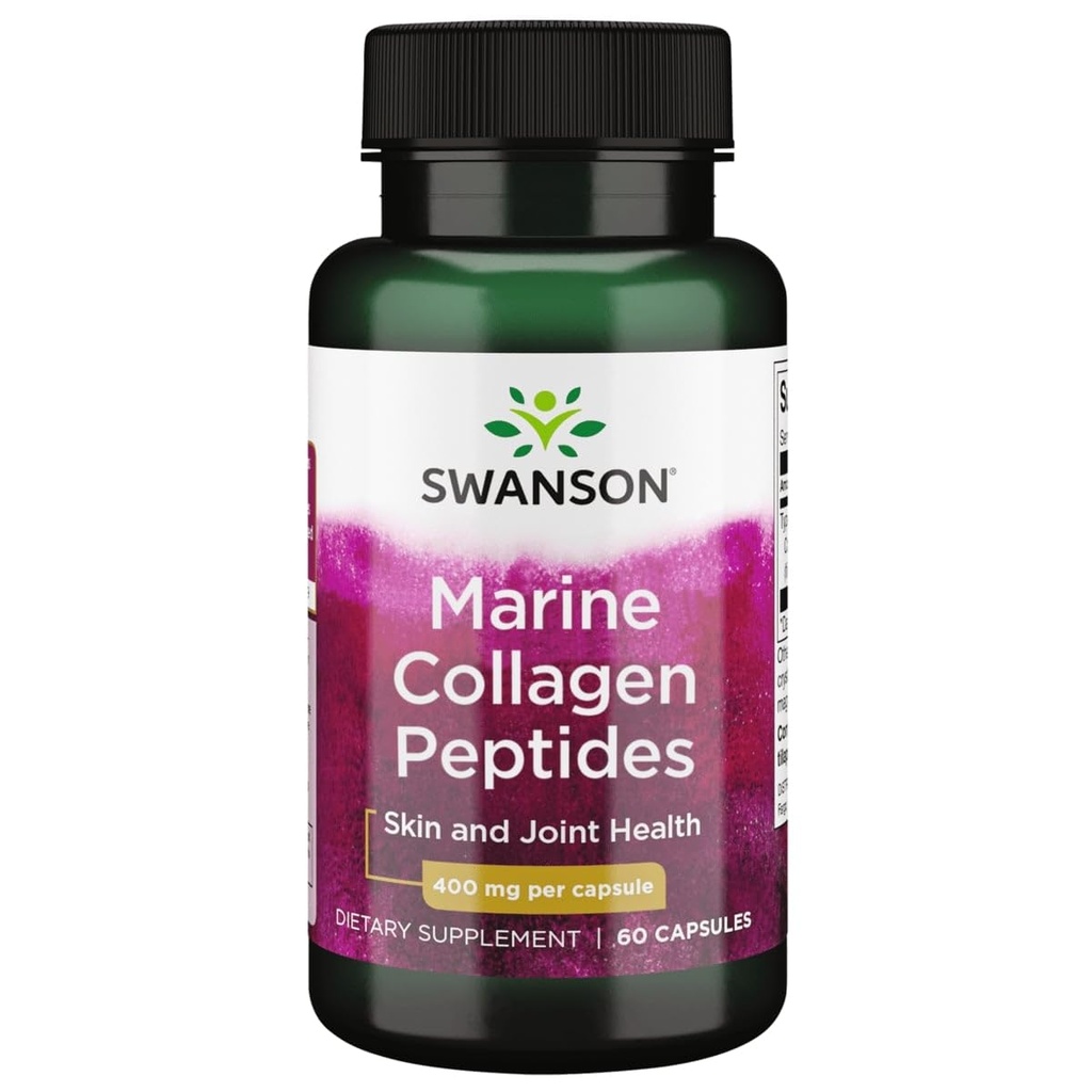 Swanson Hydrolyzed Fish Collagen tyyppi I 400 Milligrams 60 Kapselia